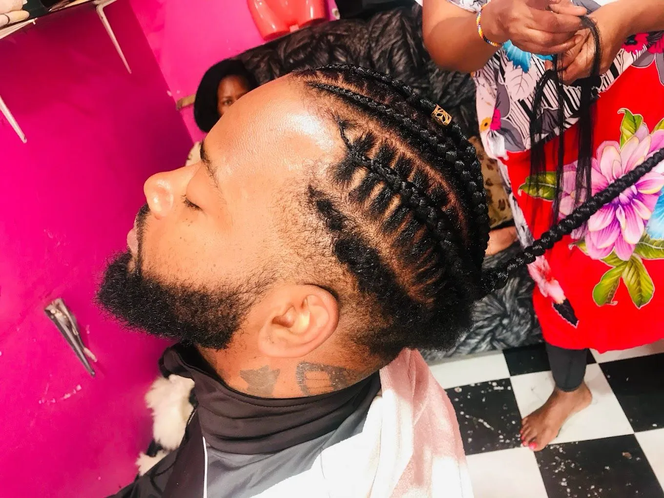 Stitch Braids at Jackline's Hairdressing Salon in Arusha example 1